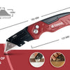 Folding Utility Knife with Built-In Blade Storage and Gut Hook