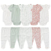 Baby Cotton Bodysuit and Pants Outfit Set (4-Piece)