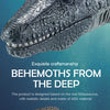 A realistic gray Mosasaur toy crafted from ABS material, shown in close-up detail.