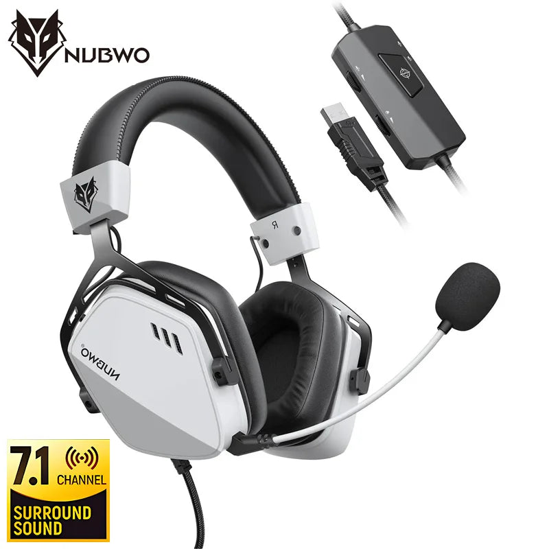USB Gaming Headset with 7.1 Surround Sound and Noise-Cancelling Mic
