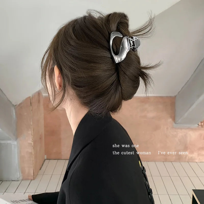 Gold S-Shaped Metal Hair Claw