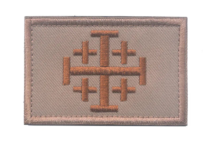 Knights Templar Cross Patch with Hook and Loop Backing