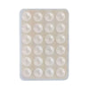 A clear plastic tray containing multiple reusable silicone suction cup phone mounts.