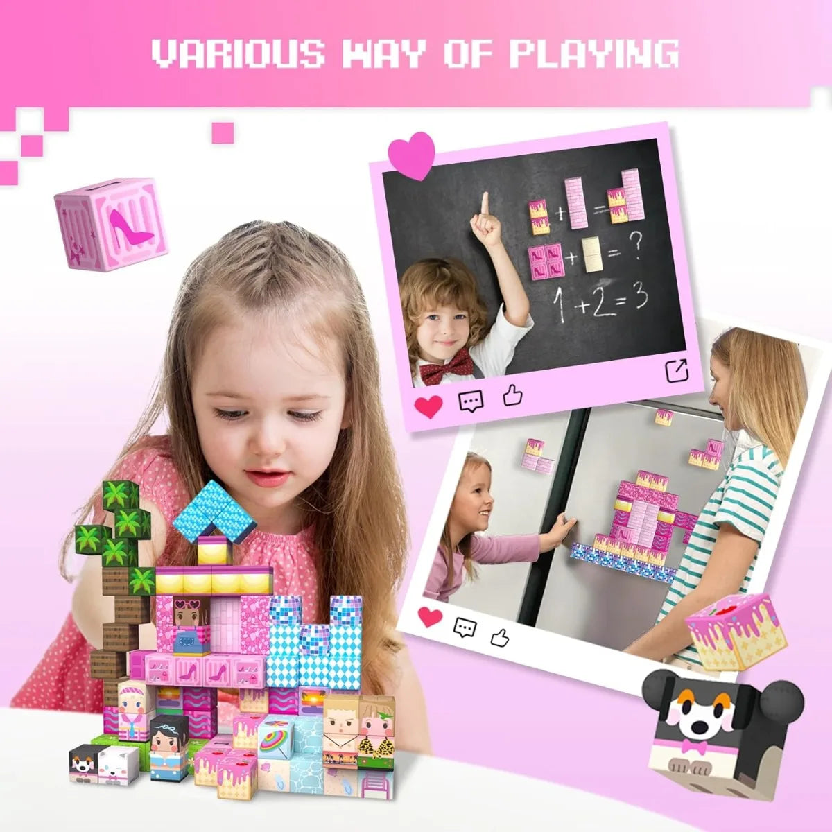 Magnetic Building Blocks Castle & Villa Set