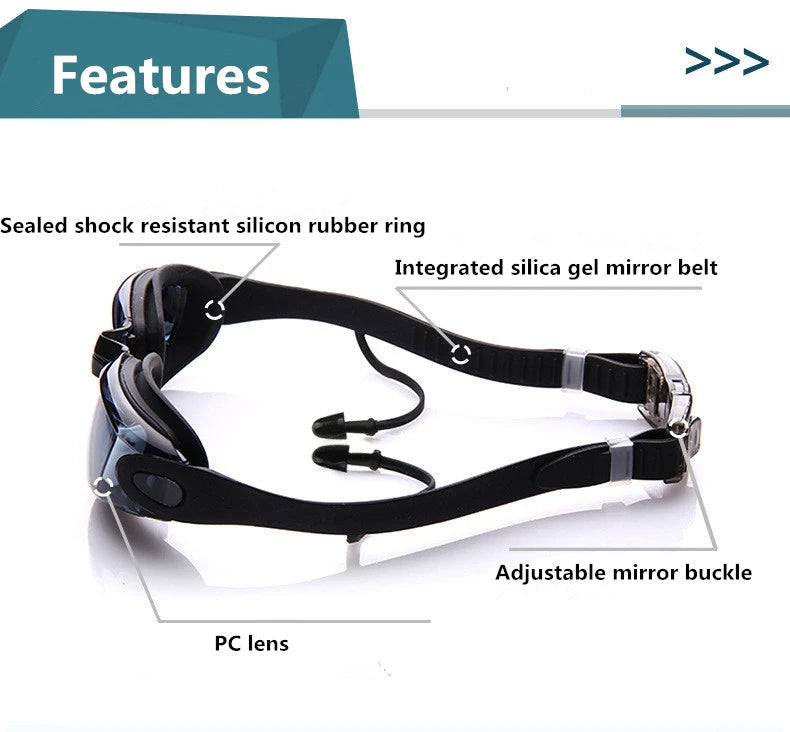Lunettes de natation anti-buée avec protection UV