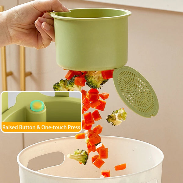 Push-to-Empty Hanging Sink Strainer Basket