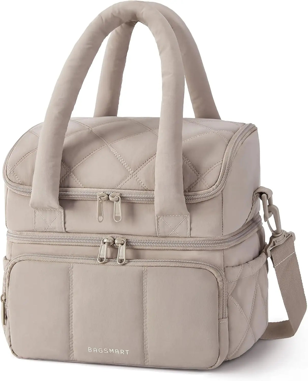 Insulated Double-Deck Lunch Bag with Leakproof Lining