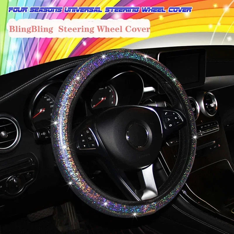 Crystal Diamond Car Steering Wheel Cover