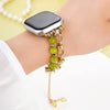 Crystal Bead Watch Strap with Adjustable Metal Link Design