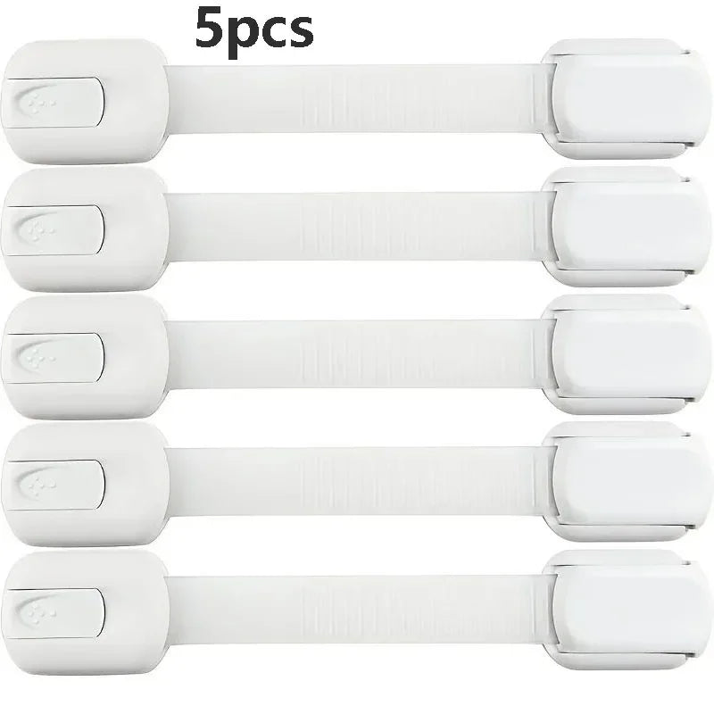 Child Safety Cabinet Locks – Adhesive Baby Proofing Straps for Drawers, Fridges, Toilets & More