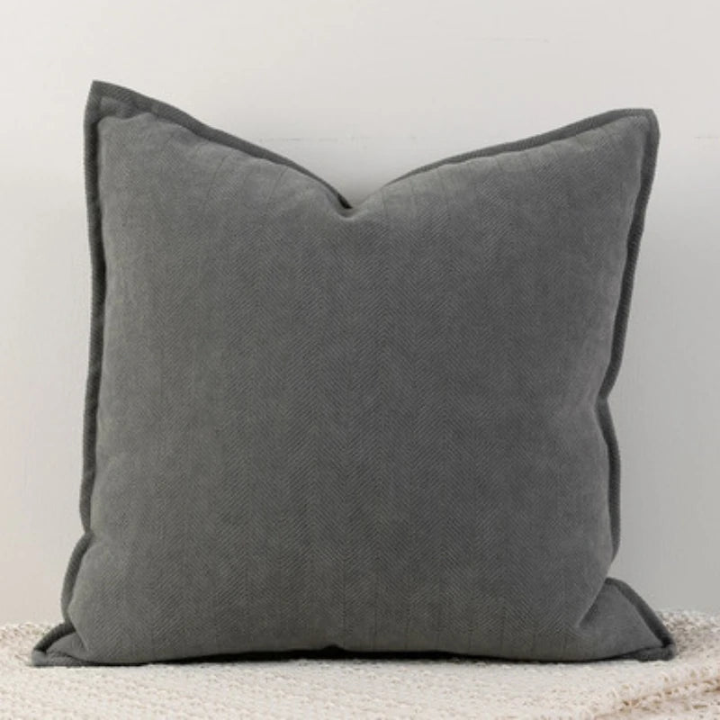 Soft Chenille Throw Pillow Covers – Nordic Solid Design for Couch & Bed