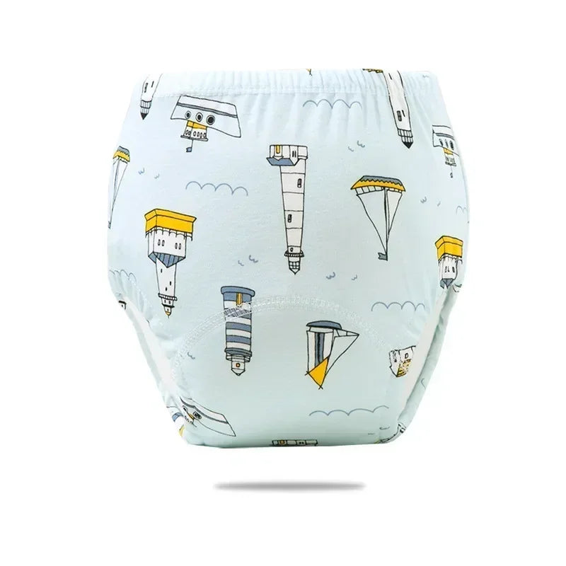 Reusable Cotton Potty Training Pants for Toddlers, Breathable & Waterproof