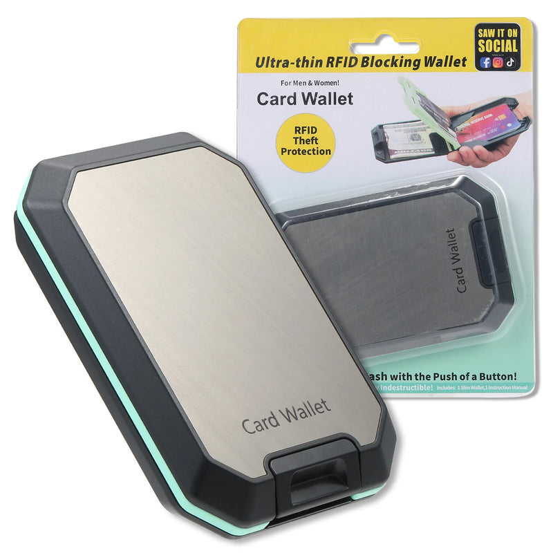 Slim RFID-Blocking Wallet with Removable Money Clip