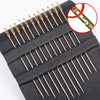 Self-Threading Stainless Steel Sewing Needles (12-Pack)