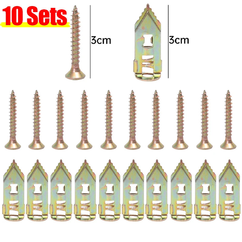 Self-Drilling Drywall Anchors with Expansion Screws for Picture Frames and Home DIY