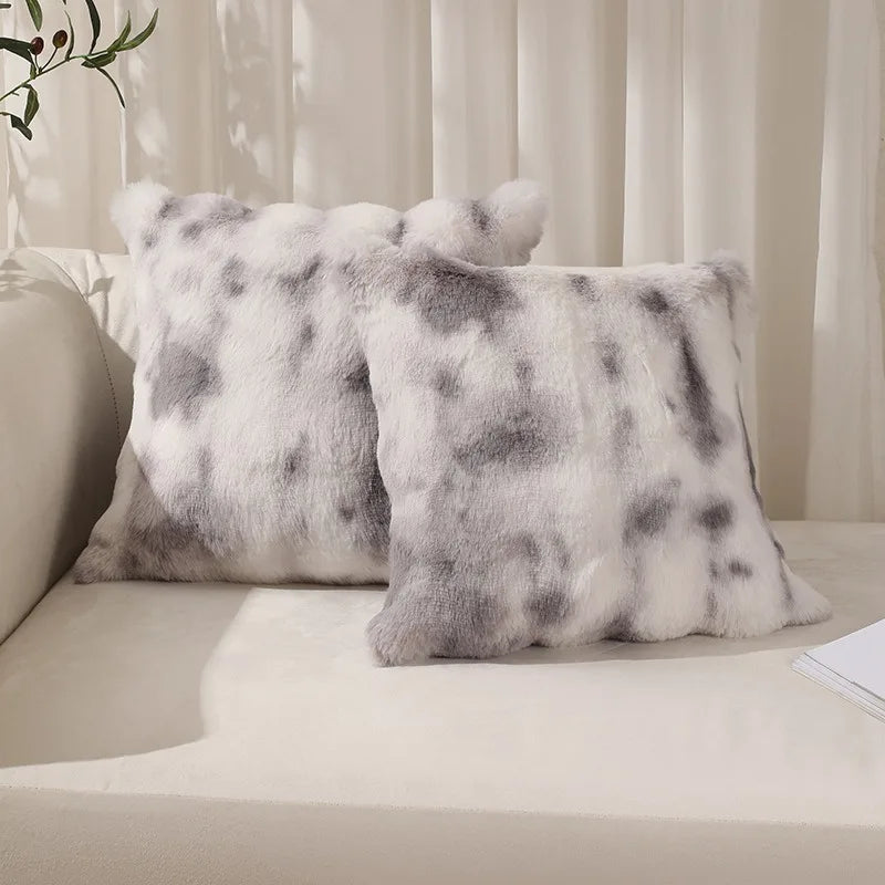 Plush Faux Fur Throw Pillow Cover