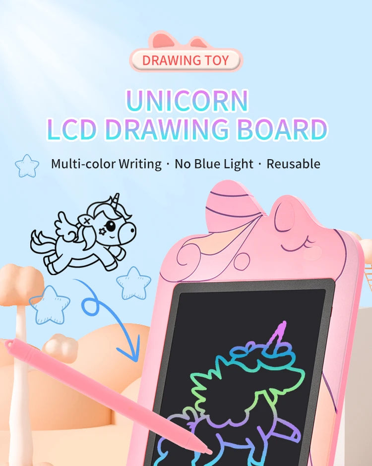 10.8-Inch Unicorn LCD Writing Tablet for Kids