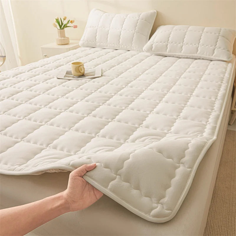 Quilted Mattress Topper with Non-Slip Base