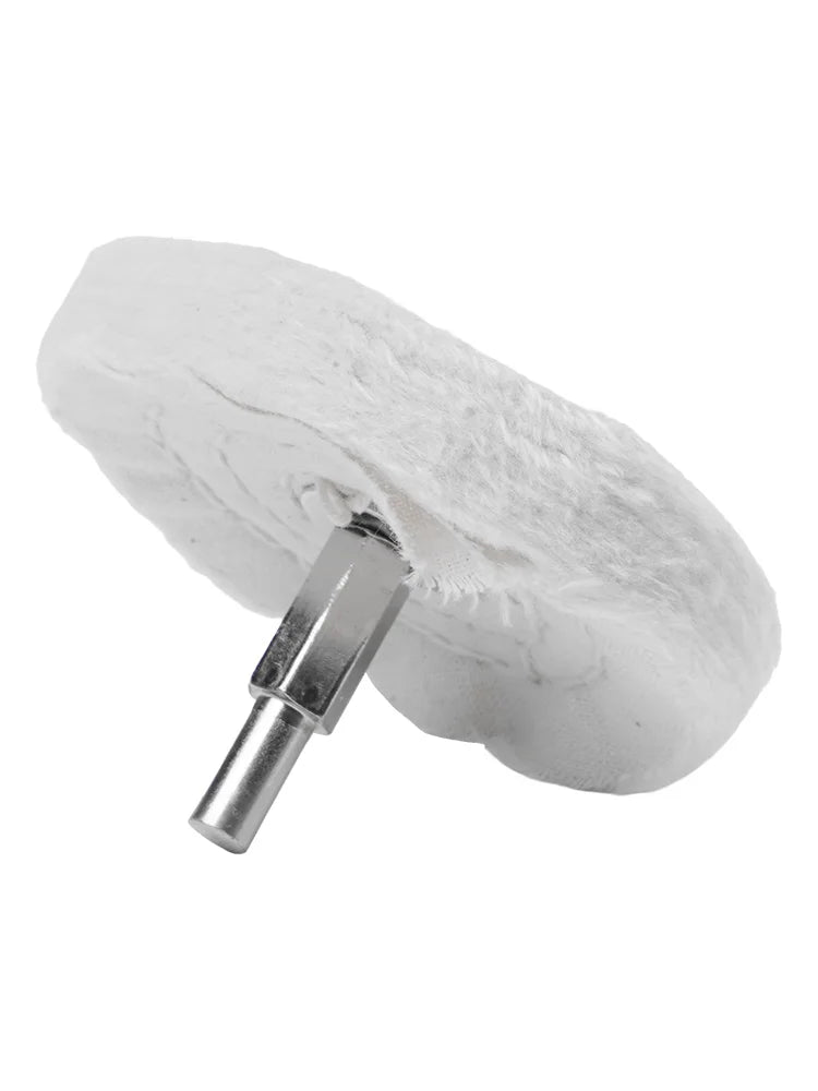 Cotton Polishing Wheel with 6mm Shank for Drill Buffing