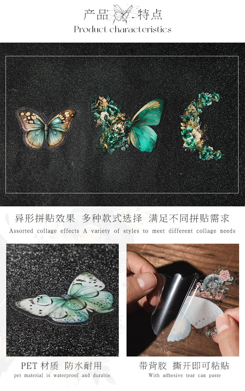 Butterfly & Flower Decorative Sticker Pack (30-Piece Set)