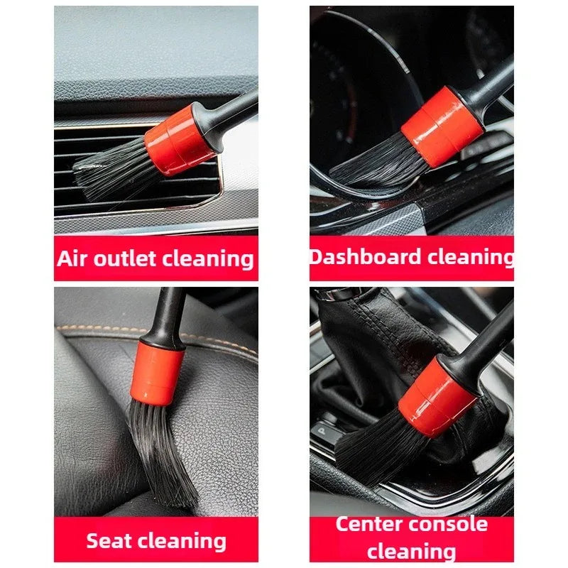 Kit de Cepillos para Limpiar el Coche – Herramientas de Detallado Automotriz para Interior, Exterior y Llantas, Cepillos de Plástico de Tamaños Variados