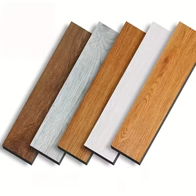 Self-Adhesive Wood Grain Floor Sticker - 40x15cm (10 Pack)