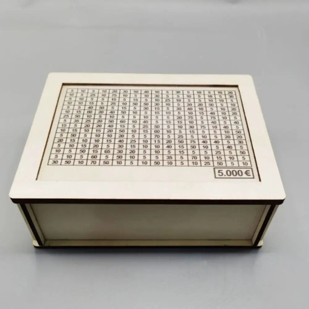 Wooden Money Saving Box with Goal Tracker