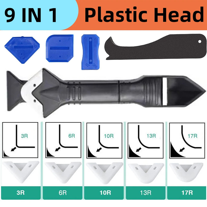 9-Piece Silicone Sealant Removal & Finishing Tool Set