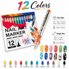 Wasserfeste Nail-Art-Marker – 24er Farbset