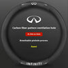 Carbon Fiber Leather Steering Wheel Cover for Infiniti Models