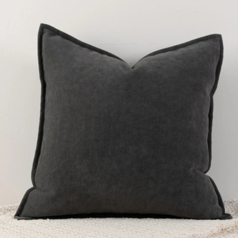 Soft Chenille Throw Pillow Covers – Nordic Solid Design for Couch & Bed