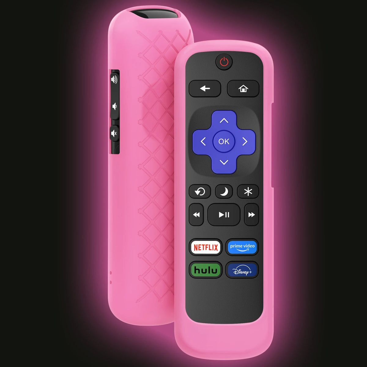 Glow-in-the-Dark Silicone Remote Cover with Lanyard