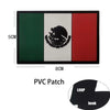A rectangular PVC patch featuring the Mexican flag design with an eagle skull, intended for tactical use.