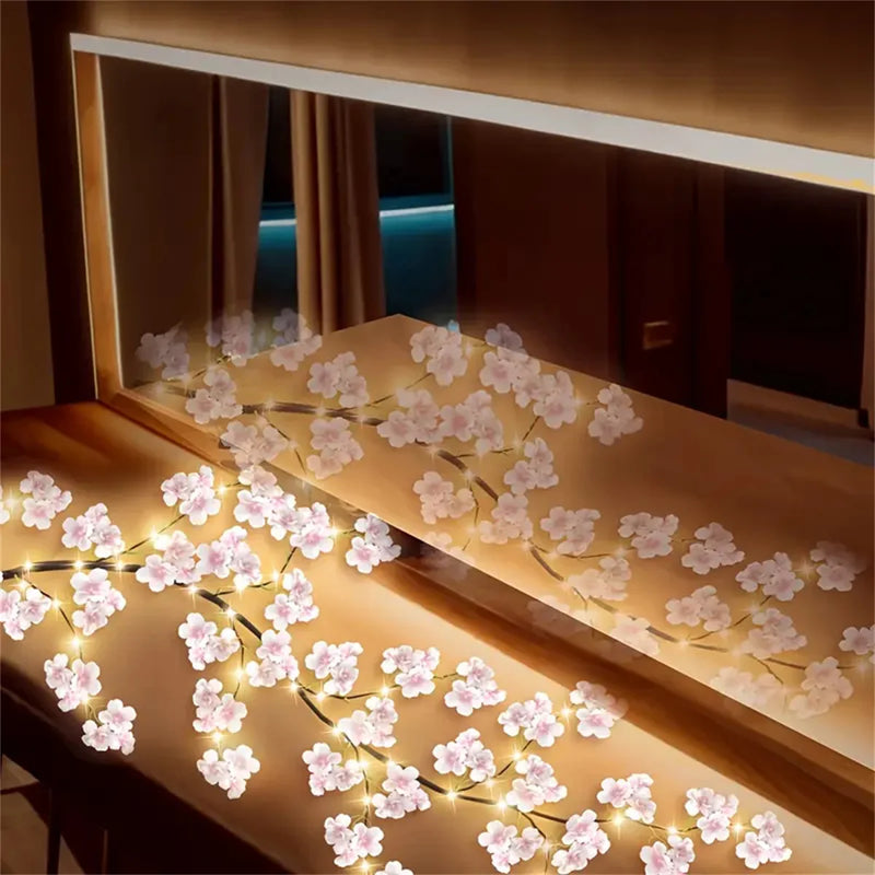 Guirlande LED en forme de Fleurs de Cerisier avec Alimentation USB