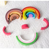 Rainbow Arch Bridge Wooden Building Blocks for Kids