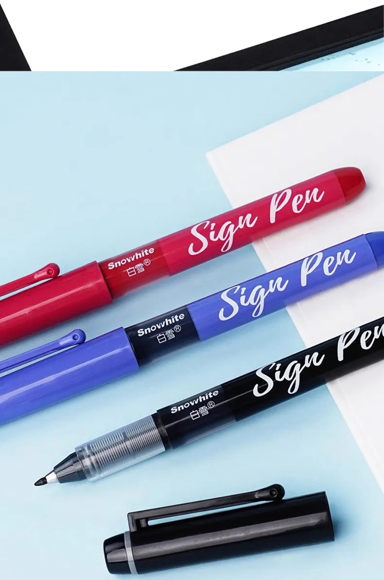 Snowhite Quick-Drying Sign Pen with 1.0mm Fiber Tip