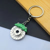 Gearbox Keychain with Turbo Hub and Brake Disc Pendant