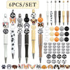DIY Beaded Acrylic Ballpoint Pen Kit with Rotating Gradient Design