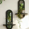 Arched Wall Shelf with Mirror — Modern Geometric Design