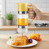 Clear Glass Honey Dispenser with Press-Top Lid