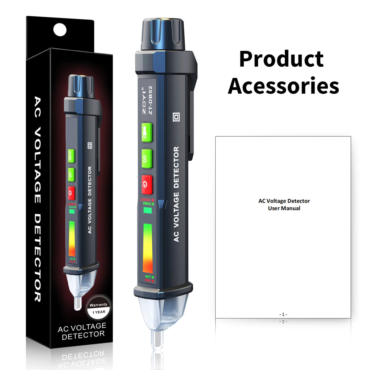 Non-Contact AC Voltage Tester Pen with Break-Point Detection