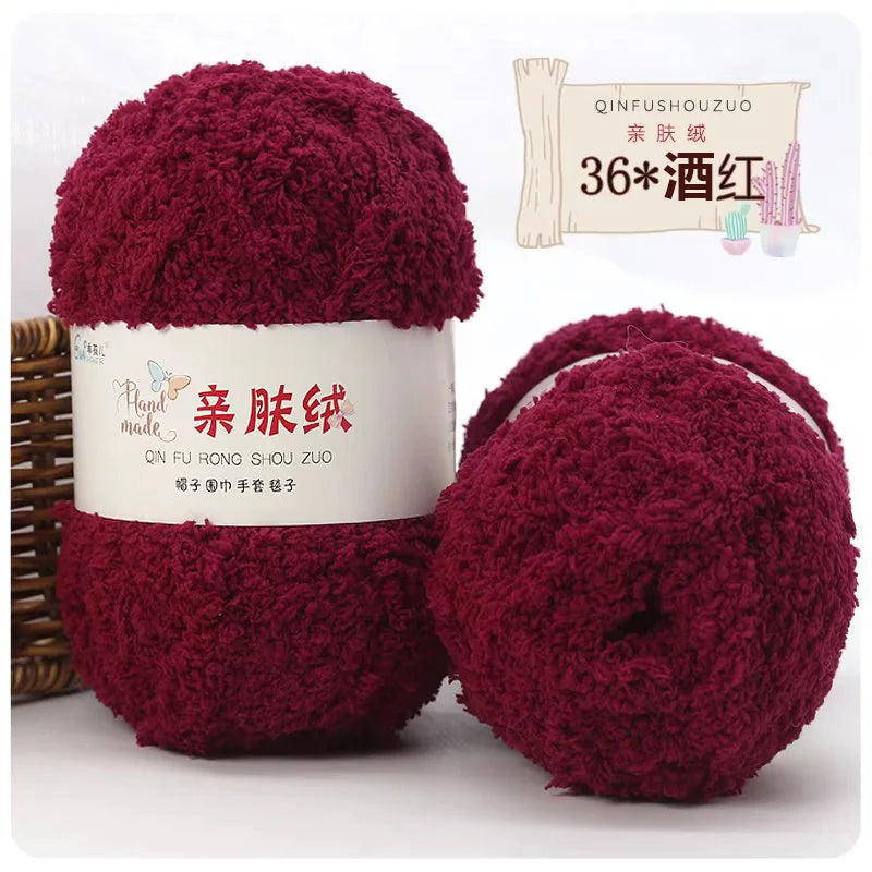 Soft Chenille Yarn for Knitting and Crochet Projects