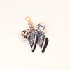 Chic Silk Bow Keychain with Ribbon Charm