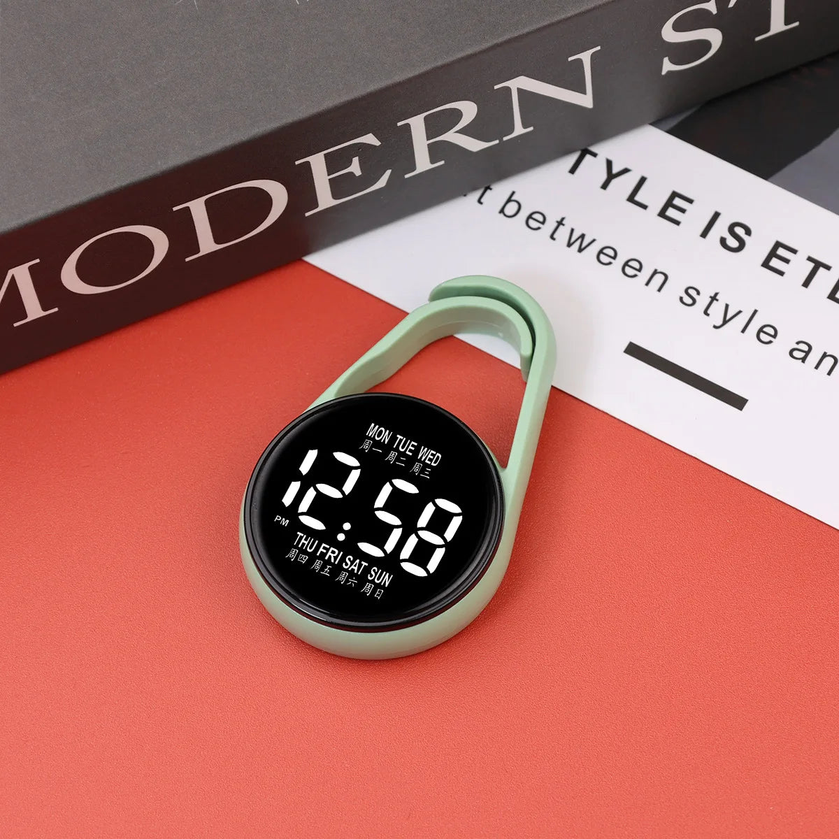 LED Hanging Digital Pocket Watch with Night Light