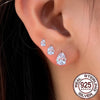 Sterling Silber Wassertropfen CZ Ohrringe