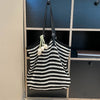 Hand-Knitted Cotton Tote Bag