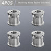 Four pieces of double chainring bolts, 10.5mm, made from titanium alloy.