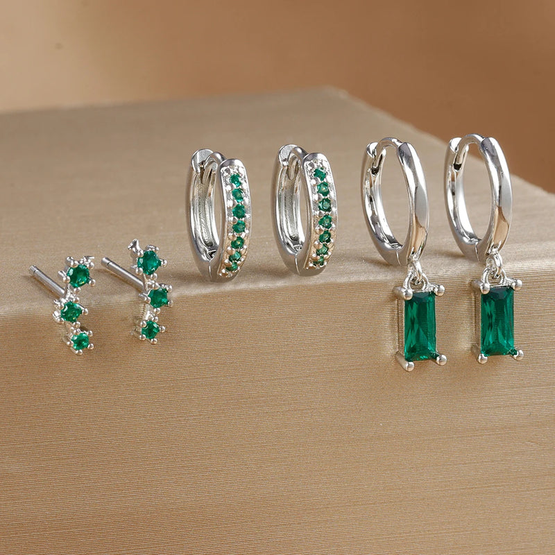 Dainty Square Hoop Earrings Set