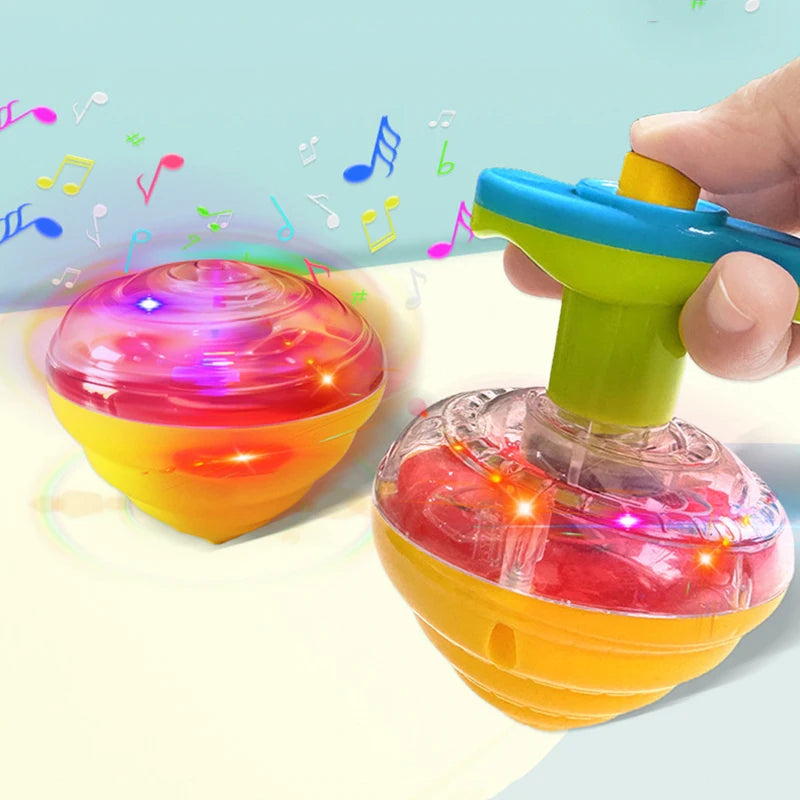 Musical Light-Up Spinning Top with Launcher