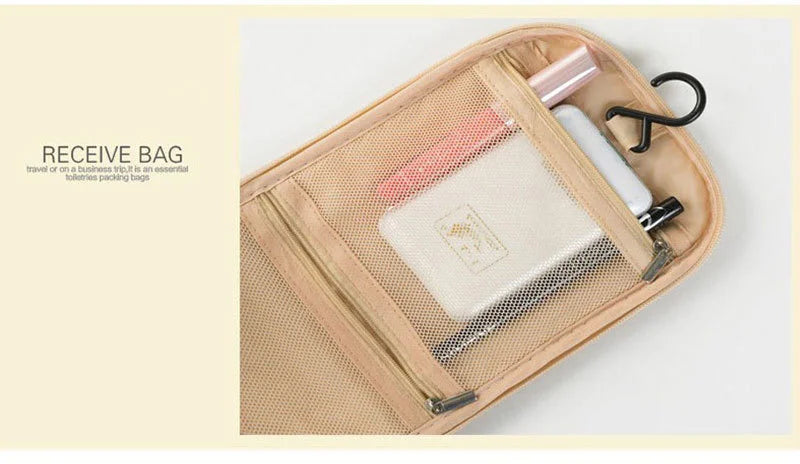 Floral Print Waterproof Hanging Travel Toiletry Bag